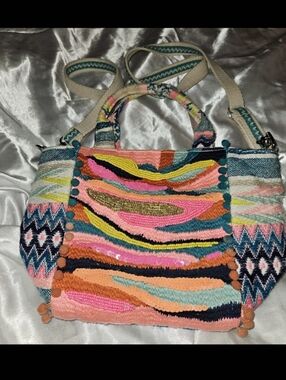 Boho Multicolor Embroidered Women’s Tote Bag by America & Beyond